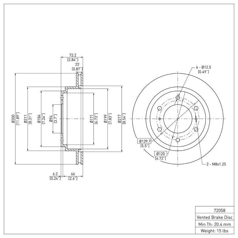 DFC 00-06 Mitsubishi Montero Rear Brake Rotor