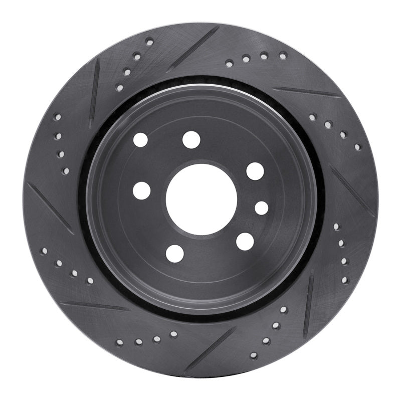 R1 Concepts R1 08-12 Land Rover LR2 Rear Right Drilled & Slotted Silver Brake Rotor