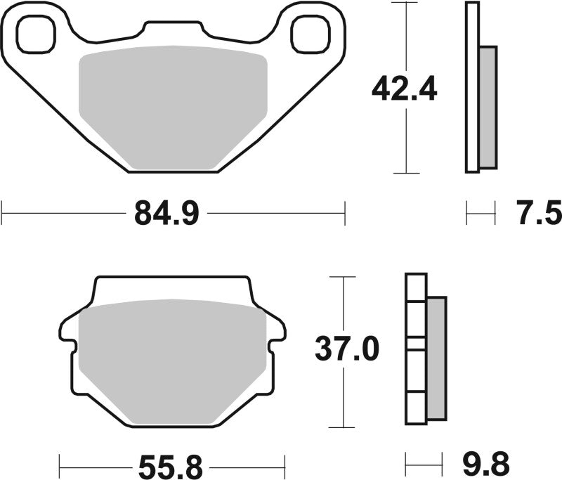 Brembo Powersports Brembo 90-90 Kawasaki ZZR 250cc Brake Pad - Rear