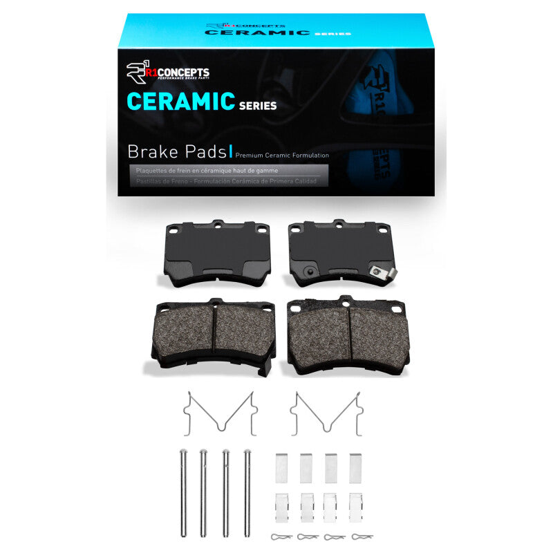 R1 Concepts R1 90-02 Ford ASPIRE Front Ceramic Pads & Hardware Kit