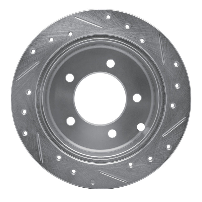 R1 Concepts R1 07-17 Chrysler 200 Rear Left Drilled & Slotted Silver Brake Rotor