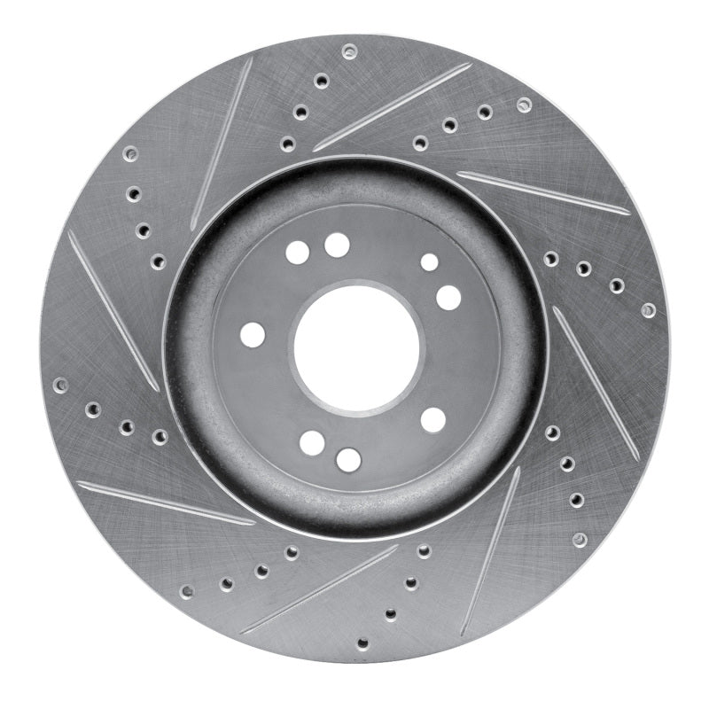 R1 Concepts R1 94-02 Mercedes-Benz E500 Right Front Drilled & Slotted Silver Brake Rotor