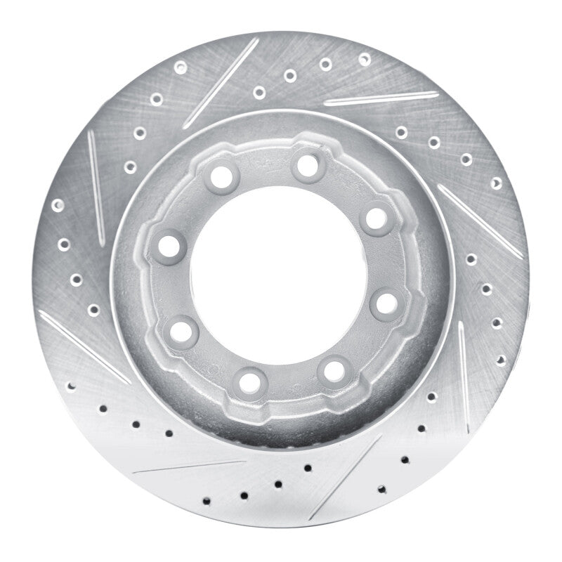 R1 Concepts R1 77-00 Chevrolet V30 & V3500 Pickup Front Right Drilled & Slotted Silver Brake Rotor