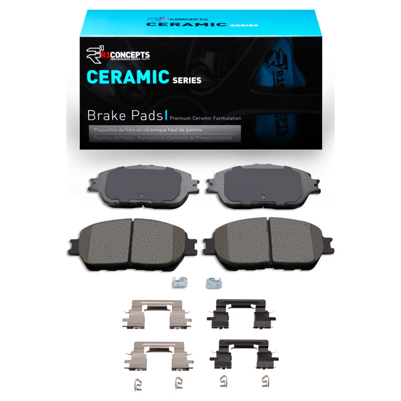 R1 Concepts R1 04-10 Toyota Sienna Front Ceramic Brake Pads & Hardware Kit