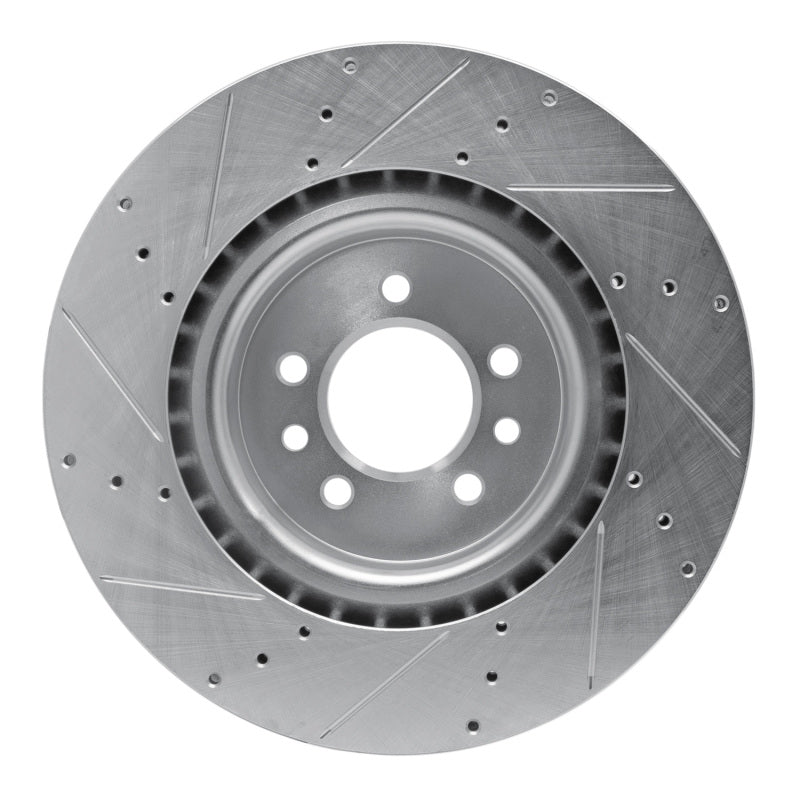 R1 Concepts R1 06-17 Land Rover Range Rover Front Right Drilled & Slotted Silver Brake Rotor