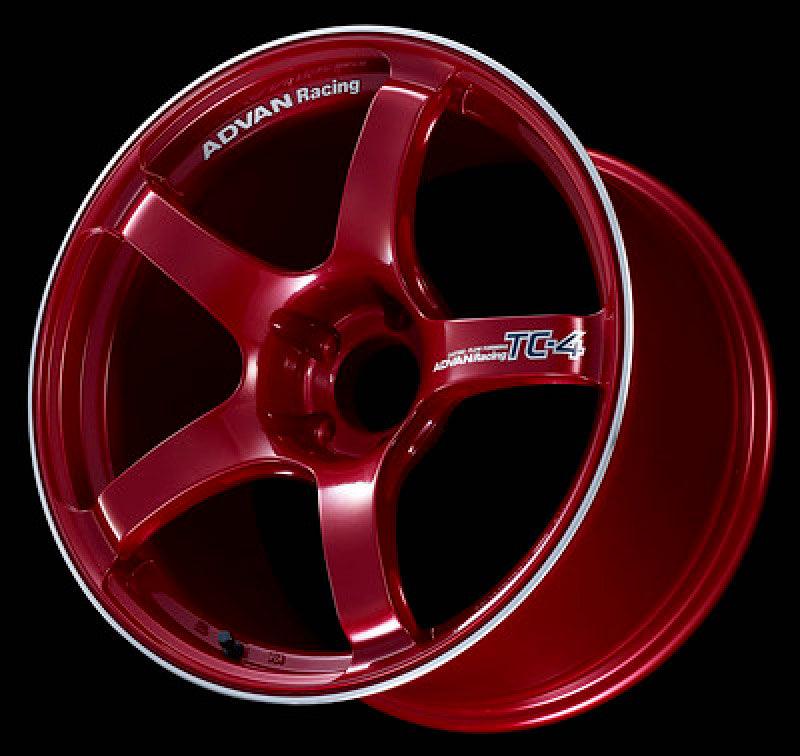 Advan TC4 16x6.5 +45 4x100 Racing Candy Red and Ring Wheel