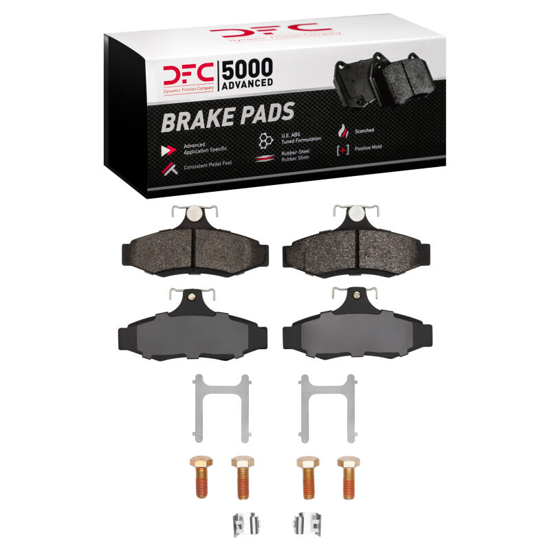DFC 97-04 Daewoo Leganza Rear 5000 Advanced Semi Metallic Brake Pads and Hardware Kit