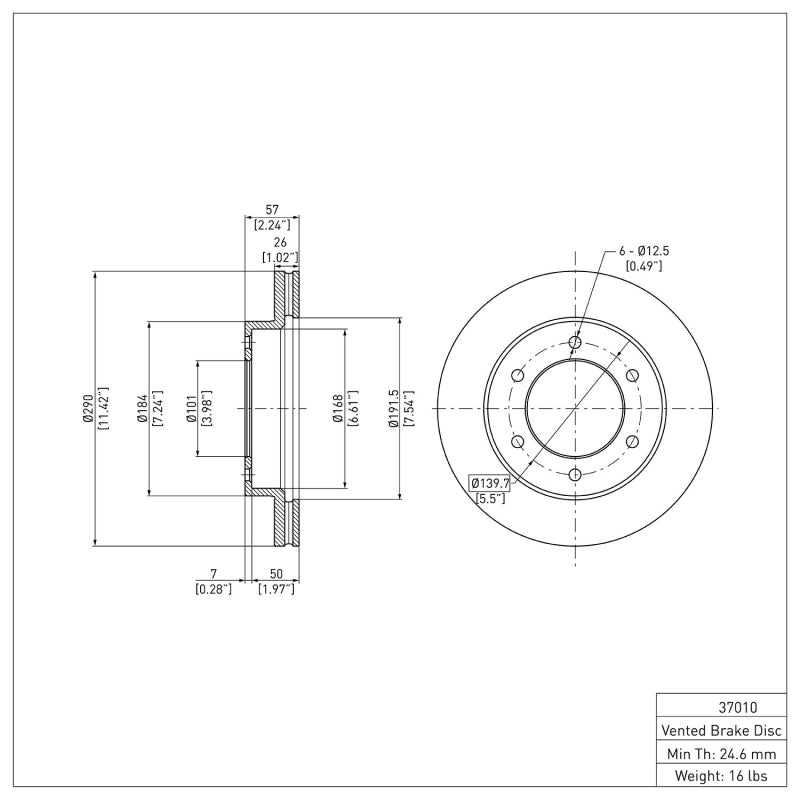 DFC 01-04 Honda Passport Front GeoSPEC Coated Rotor