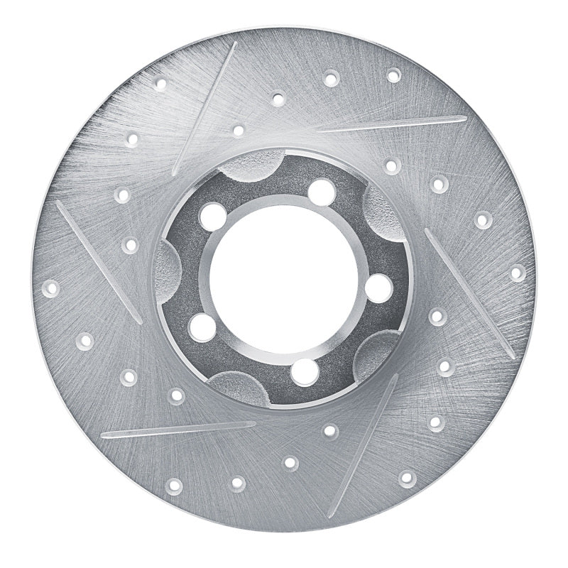 R1 Concepts R1 1961-1967 Mercedes-Benz 230 Front Left Drilled & Slotted Silver Brake Rotor
