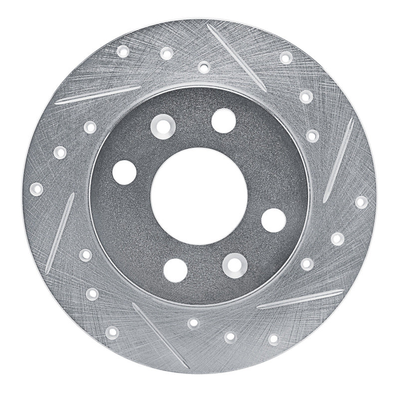 R1 Concepts R1 81-87 Renault Encore Front Right Drilled & Slotted Silver Brake Rotor