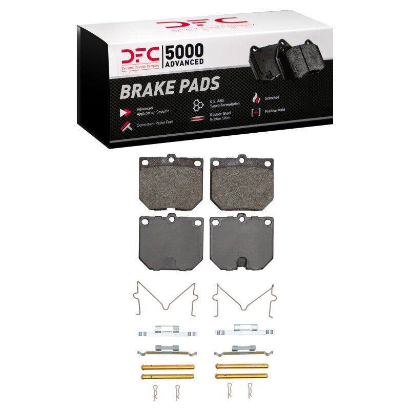 DFC 69-83 Nissan 620 Pickup Front 5000 Advanced Ceramic Brake Pads and Hardware Kit