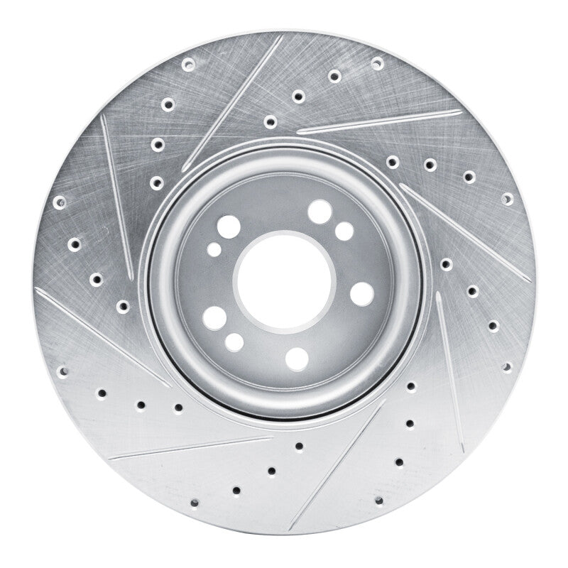 R1 Concepts R1 2020-2023 Mercedes-Benz GLE350 Front Right Drilled & Slotted Silver Brake Rotor