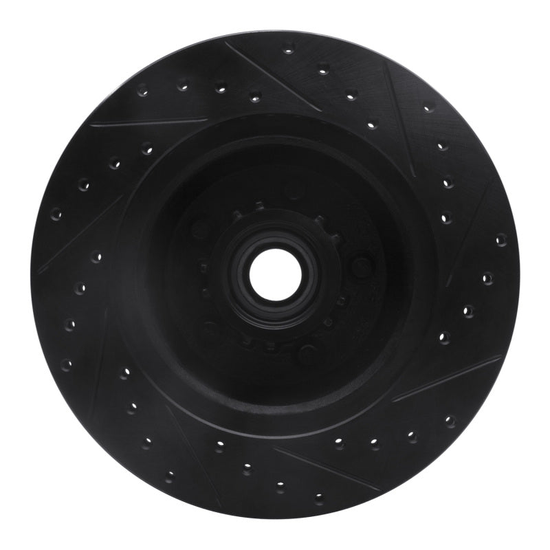 R1 Concepts R1 76-81 Chrysler Newport Front Left Drilled & Slotted Black Brake Rotor