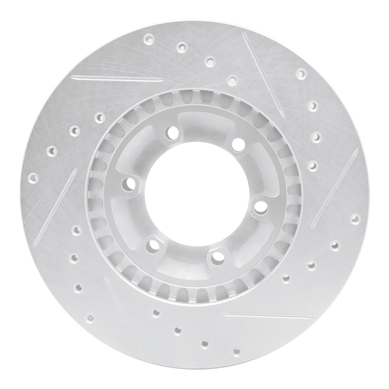 R1 Concepts R1 86-95 Dodge Raider Front Left Drilled & Slotted Silver Brake Rotor