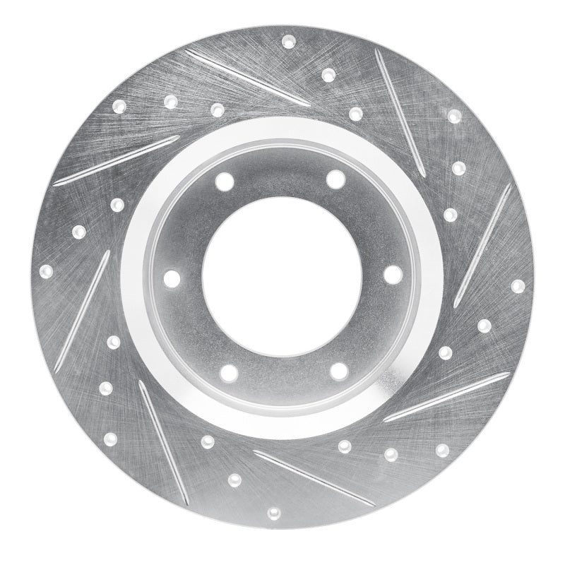 R1 Concepts R1 79-80 Toyota Pickup Front Left Drilled & Slotted Silver Brake Rotor