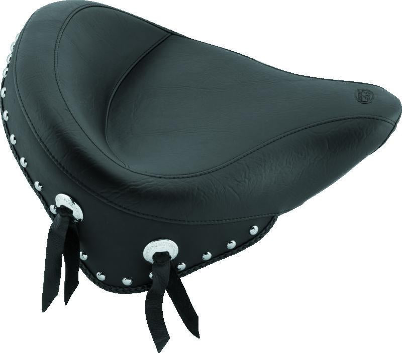 Mustang Motorcycle Mustang 84-06 Harley Standard Rear Tire Wide Touring Solo Seat w/Studs - Black