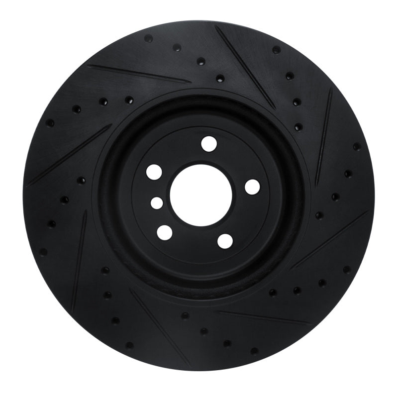 R1 Concepts R1 17-25 BMW 430I Front Left Drilled & Slotted Black Brake Rotor
