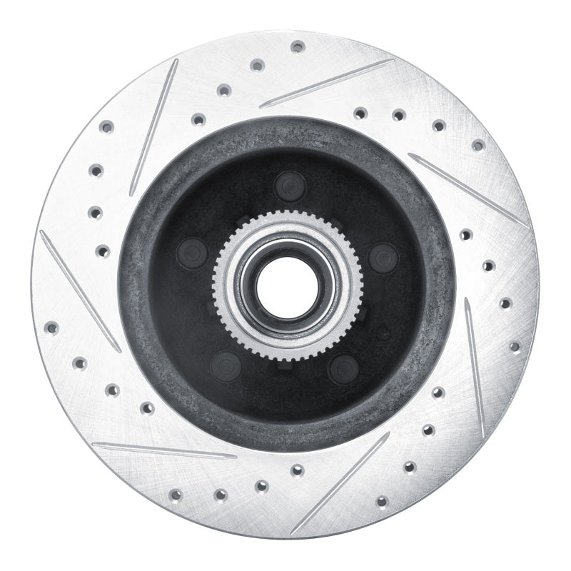 R1 Concepts R1 90-02 Chevrolet ASTRO Front Right Drilled & Slotted Silver Brake Rotor