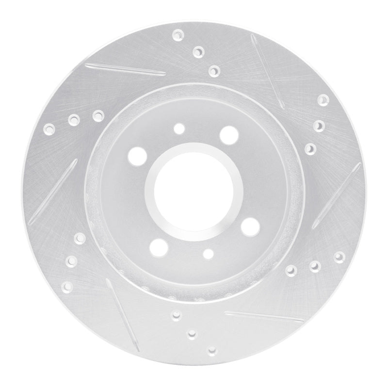 R1 Concepts R1 91-02 Saturn SC Front Left Drilled & Slotted Silver Brake Rotor