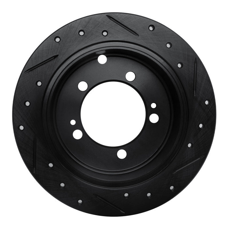 R1 Concepts R1 94-07 Chrysler SEBRING Rear Left Drilled & Slotted Black Brake Rotor