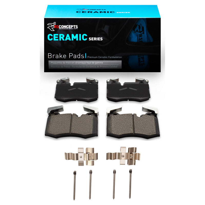 R1 Concepts R1 2009-2014 Mini Cooper (Excl Clubman) Front R1 Ceramic Pads & Hardware Kit