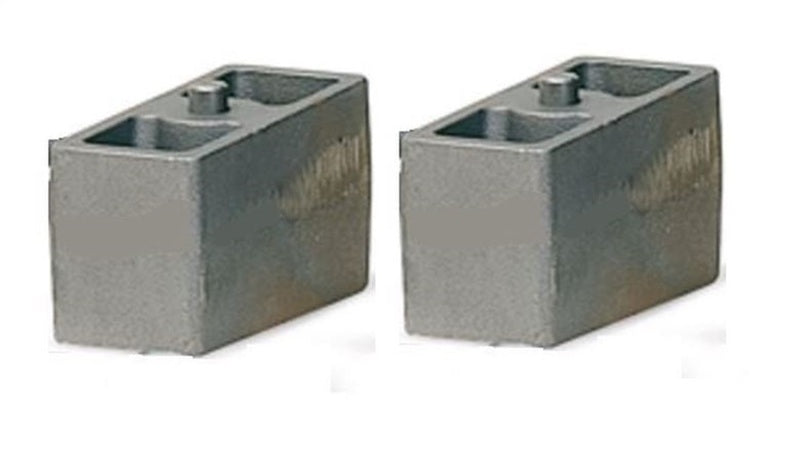 Fabtech 5in Rear Leaf Spring Block Kit - 3in Wide Flat Style