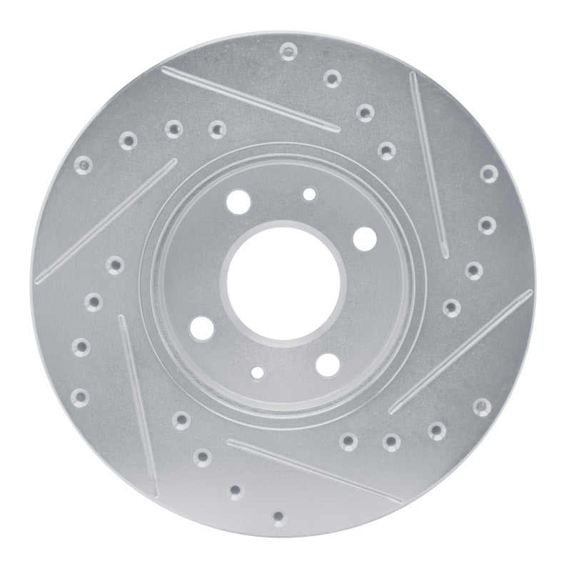 R1 Concepts R1 91-94 Nissan SENTRA Front Left Drilled & Slotted Silver Brake Rotor