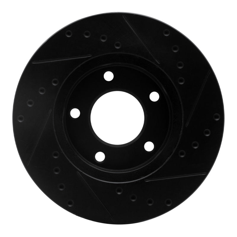 R1 Concepts R1 92-03 Mazda 929 Front Left Drilled & Slotted Black Brake Rotor