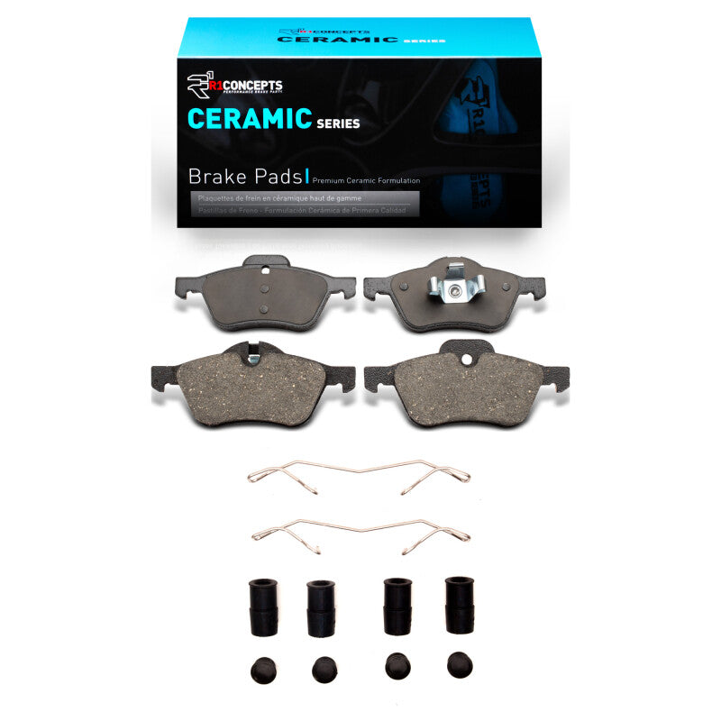 R1 Concepts R1 02-08 Mini Cooper (Excl Clubman) Front Ceramic Brake Pads & Hardware Kit