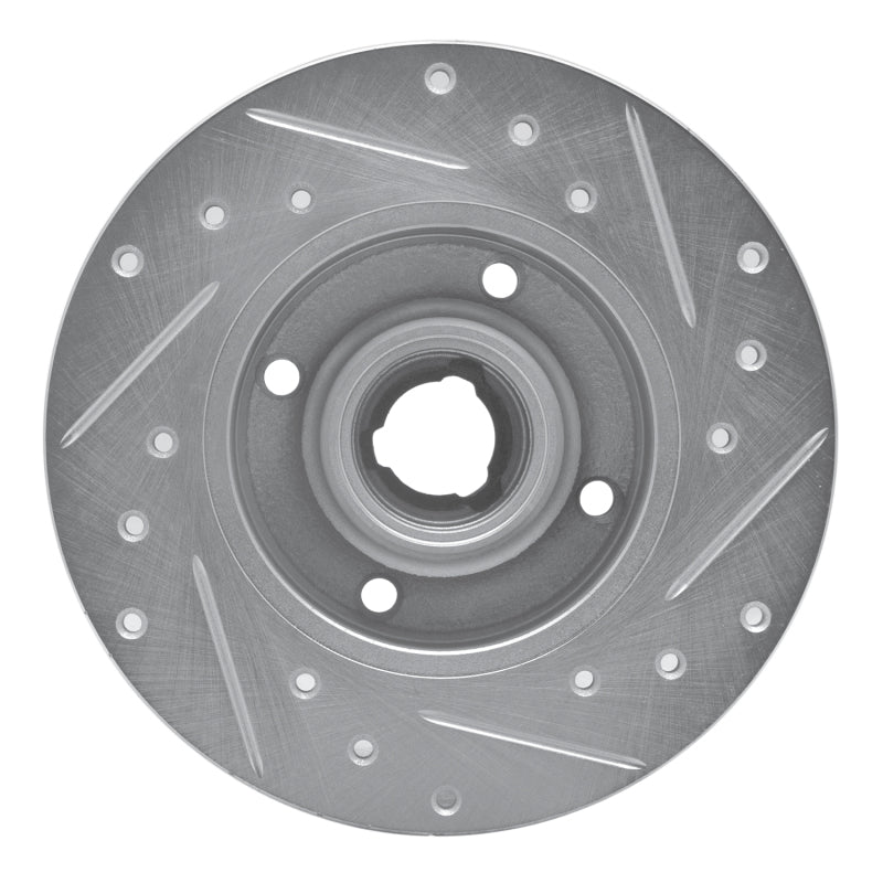 R1 Concepts R1 85-02 Volkswagen CORRADO Rear Left Drilled & Slotted Silver Brake Rotor