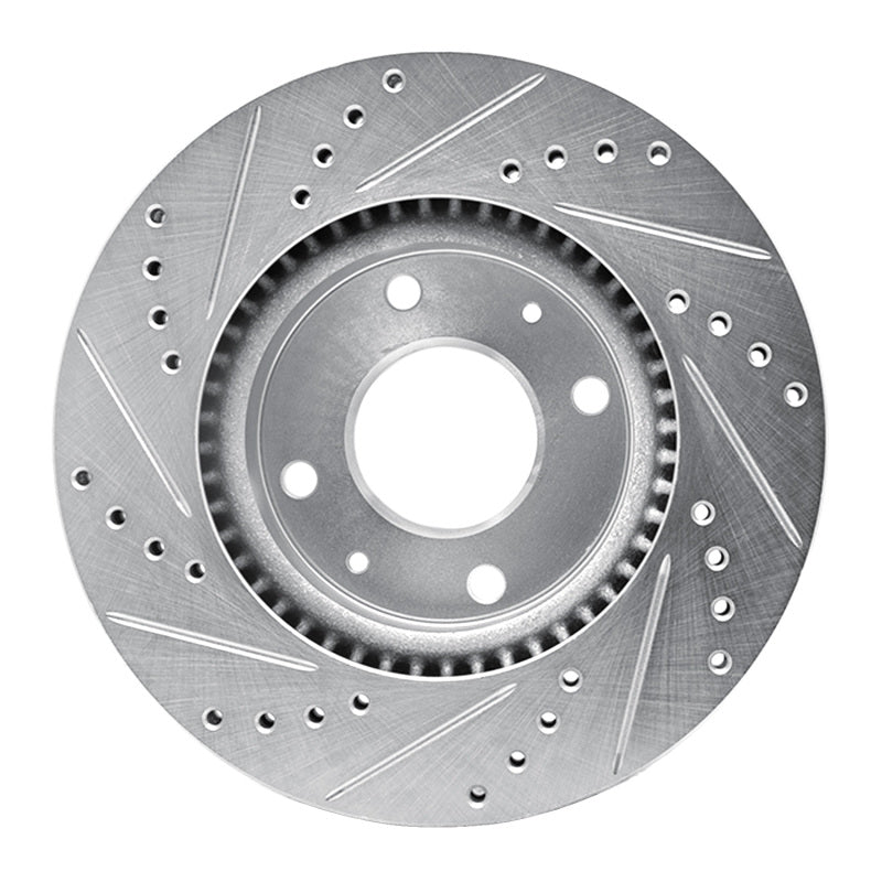 R1 Concepts R1 02-06 Hyundai SONATA Front Right Drilled & Slotted Silver Brake Rotor