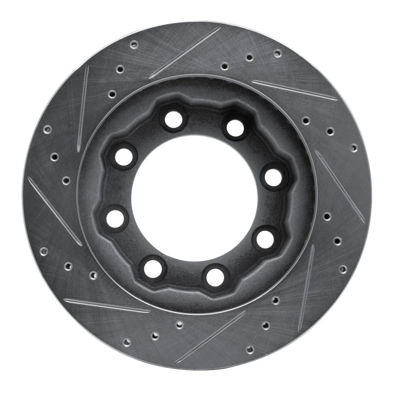 R1 Concepts R1 77-93 Chevrolet V30 & V3500 Pickup Front Right Drilled & Slotted Silver Brake Rotor