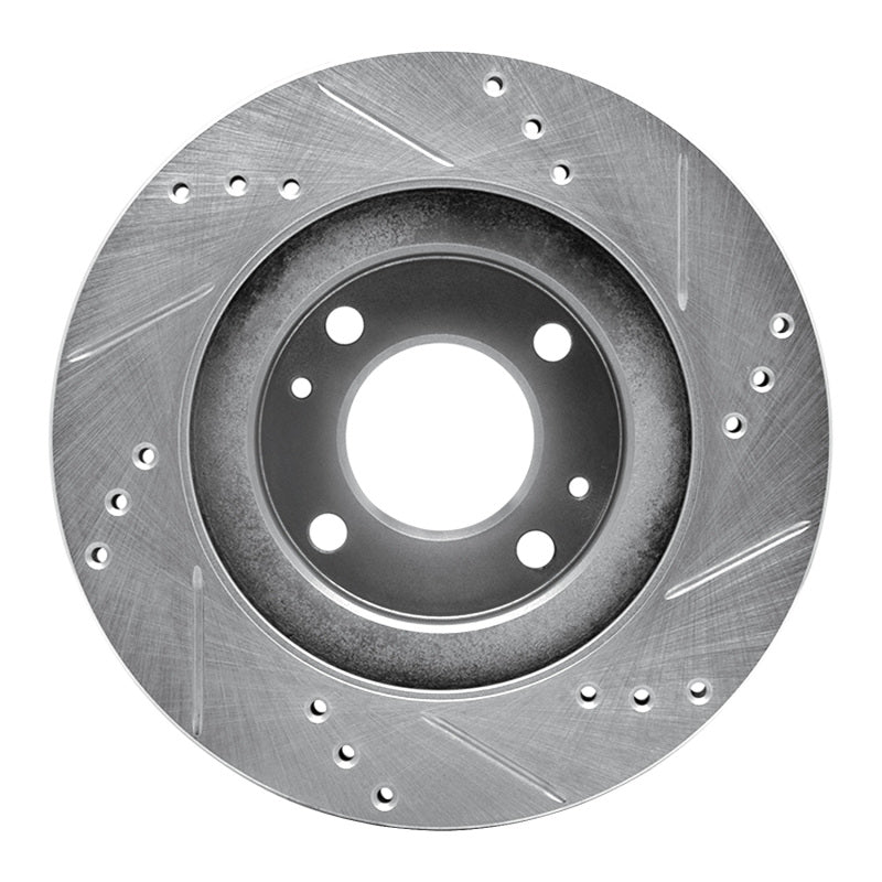 R1 Concepts R1 12-17 Mitsubishi I-MIEV Front Left Drilled & Slotted Silver Brake Rotor