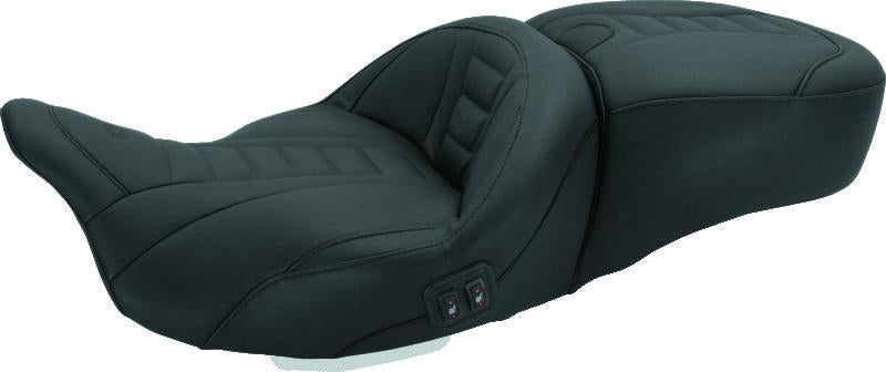 Mustang Motorcycle Mustang 08-21 Harley Electra Glide, Rd Glide, Rd King, Str Glide Heated 1PC Seat Deluxe-Black