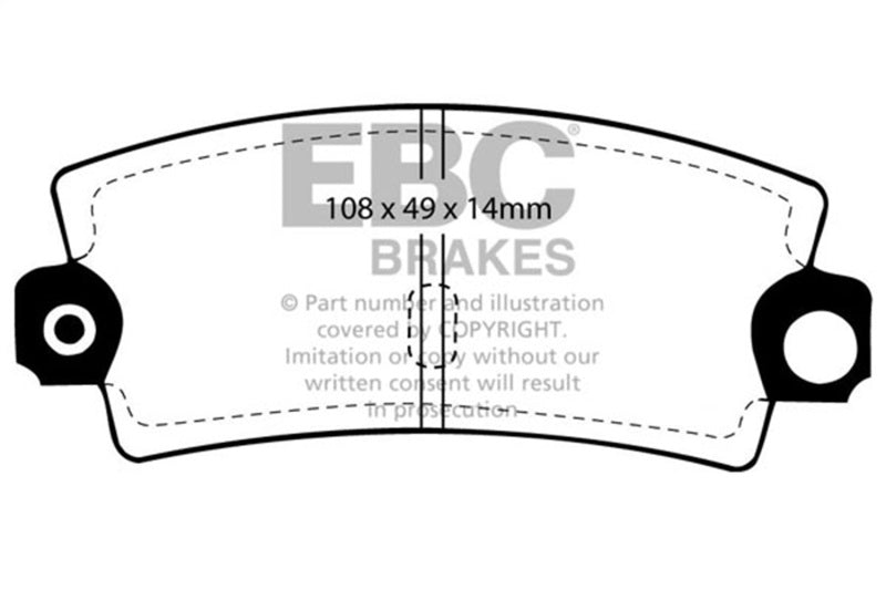 EBC 85-90 Lotus Esprit 2.2L Bluestuff Rear Brake Pads