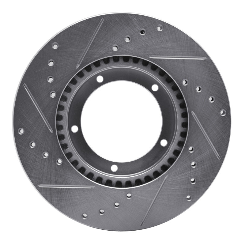 R1 Concepts R1 67-88 Porsche 911 Front Right Drilled & Slotted Silver Brake Rotor