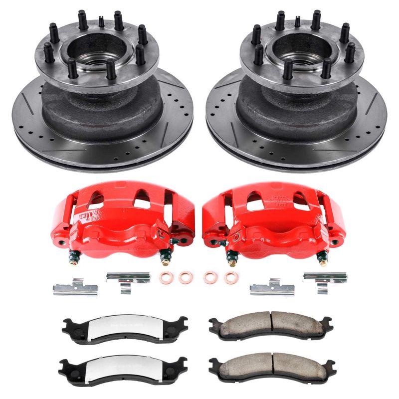 PowerStop Power Stop 03-05 Ford E-350 Club Wagon Front Z36 Truck & Tow Kit w/Cals