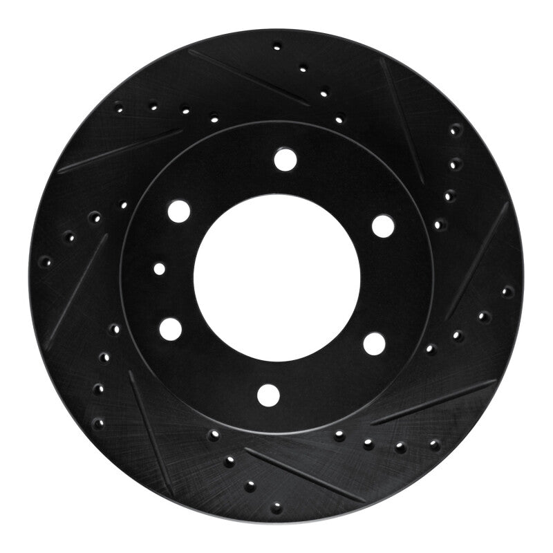 R1 Concepts R1 13-17 Ford Ranger (Mexico) Front Right Drilled & Slotted Black Brake Rotor