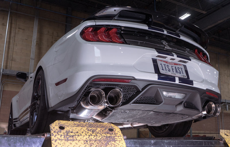 Stainless Works 2020 Ford GT500 Redline Catback H-Pipe Exhaust Factory Connect - Polished Tips
