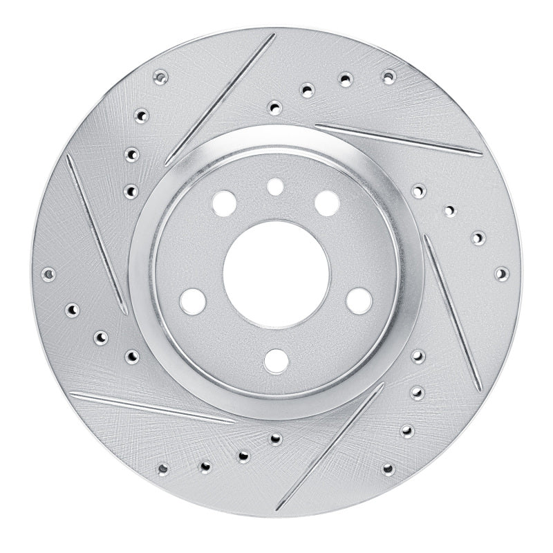R1 Concepts R1 94-95 Alfa Romeo 164 Front Left Drilled & Slotted Silver Brake Rotor