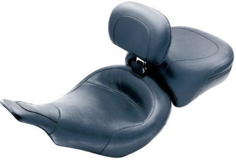 Mustang Motorcycle Mustang 97-07 Harley Electra Glide, Rd Glide Standard Touring Solo Seat w/ Driver Backrest - Black
