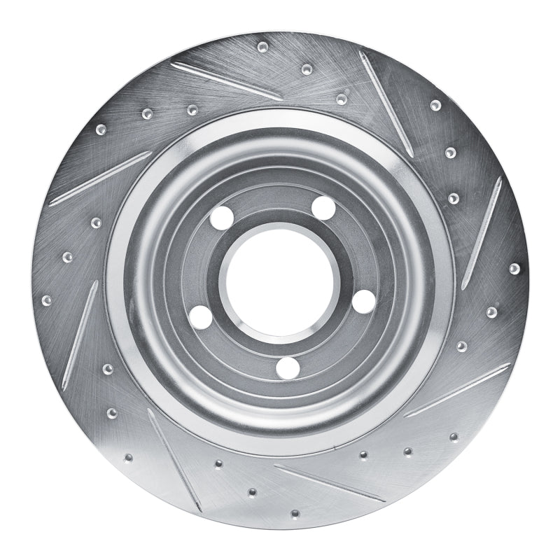 R1 Concepts R1 20-25 Ford Explorer Rear Left Drilled & Slotted Silver Brake Rotor