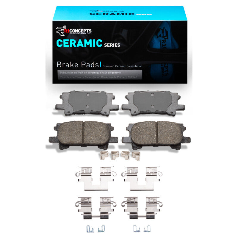 R1 Concepts R1 2004-2009 Lexus RX350 Rear R1 Ceramic Pads & Hardware Kit