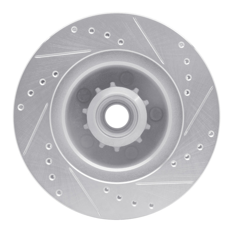 R1 Concepts R1 70-72 Dodge Charger Front Left Drilled & Slotted Silver Brake Rotor