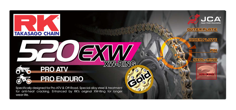 RK Chain GB520EXW-96L XW-Ring - Gold