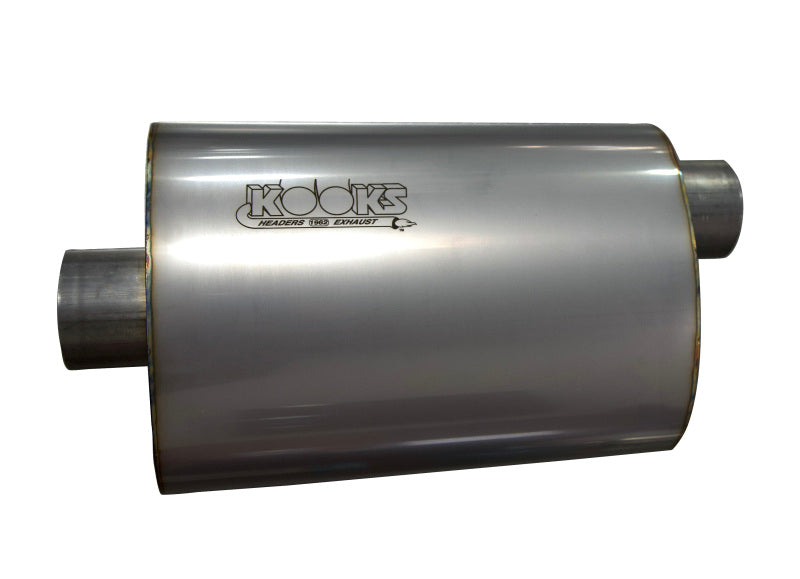 Kooks Headers Kooks 2.5in. Oval Center/Offset Muffler 12in. Long Body Stainless Steel