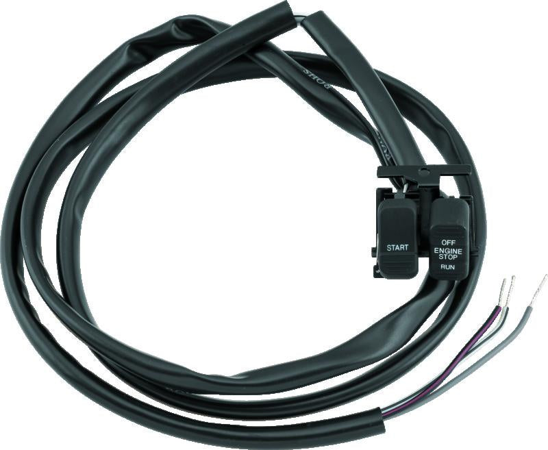 TwinPower Twin Power 96-13 Big Twin XL V-Rod Black Engine Start Stop Switch Replaces H-D 71589-96 71684-06A