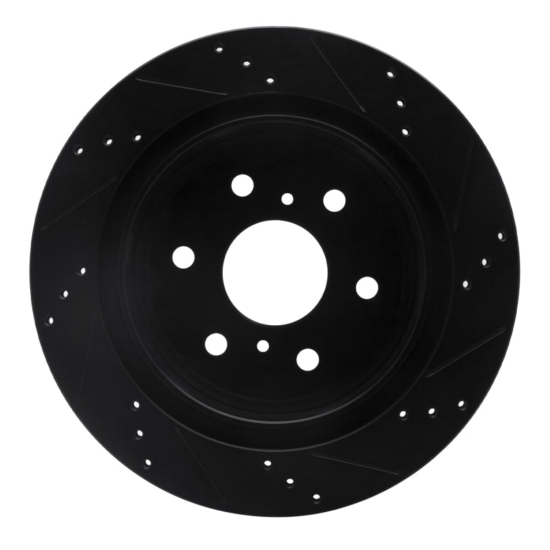 DFC 07-20 Cadillac Escalade ESV Rear Left Drilled & Slotted Black Brake Rotor