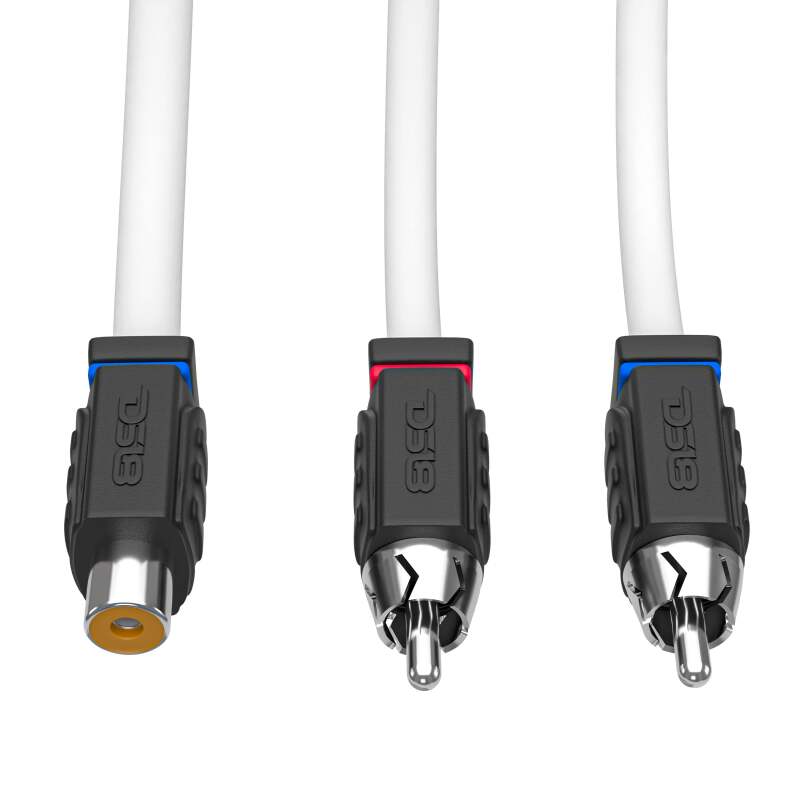 DS18 Marine Grade Tinned Copper OFC RCA Wires 1 Female to 2 Male Splitter