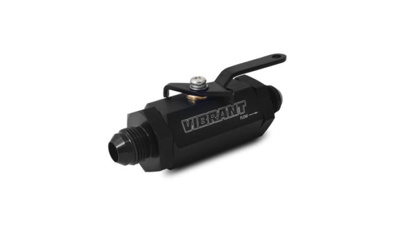 Vibrant -12AN to -12AN Male Shut Off Valve - Black